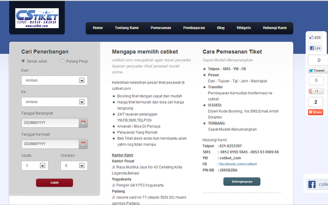 CSTiket.com - Agen Travel Penjualan Tiket